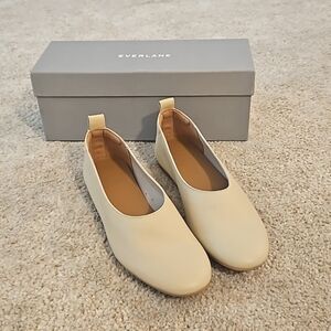 EVERLANE ITALIAN LEATHER DAY GLOVE, NEW IN BOX, CREAM, SIZE 8